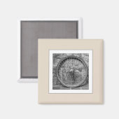 カスタマイズ可能な写真アップロードベージュ磁石 マグネット (正面/裏面)