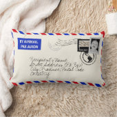 カスタマイズ可能な写真アップロード航空便の封筒枕 ランバークッション (ブランケット)