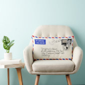 カスタマイズ可能な写真アップロード航空便の封筒枕 ランバークッション (椅子)