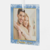 カスタマイズ可能な写真オーナメント ガラスオーナメント (正面左)