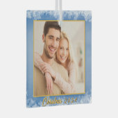 カスタマイズ可能な写真オーナメント ガラスオーナメント (正面右)