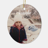 カスタマイズ可能な写真オーナメント セラミックオーナメント (左)