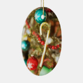 カスタマイズ可能な写真クリスマスデコレーション セラミックオーナメント (右)