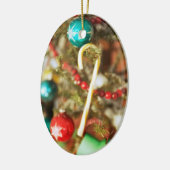 カスタマイズ可能な写真クリスマスデコレーション セラミックオーナメント (左)