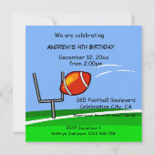 カスタマイズ可能な写真サッカーパーティー招待状AA 招待状 (裏面)