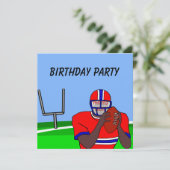 カスタマイズ可能な写真サッカーパーティー招待状AA 招待状 (スタンド正面)