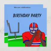 カスタマイズ可能な写真サッカーパーティー招待状AA 招待状 (正面/裏面)