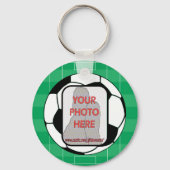 カスタマイズ可能な写真サッカーボール キーホルダー (正面)