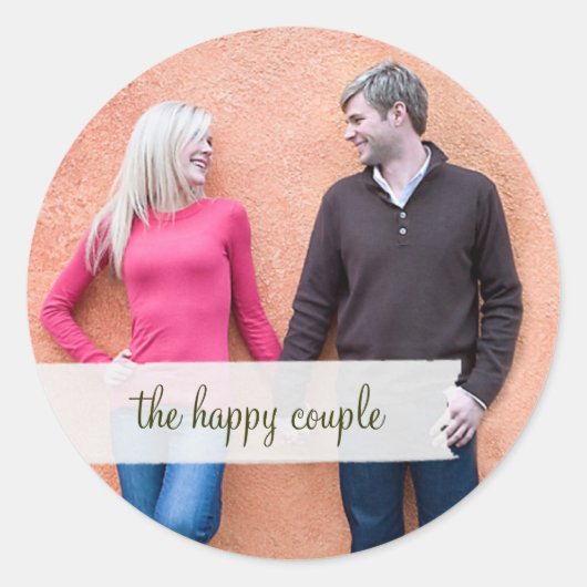 カスタマイズ可能な写真シール ラウンドシール (正面)