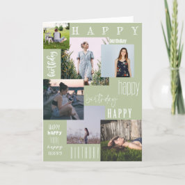 カスタマイズ可能な写真テンプレート誕生日カード 案内状