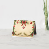 カスタマイズ可能な写真フレームカントリークリスマスカード サンキューカード (裏面)