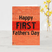 カスタマイズ可能な写真ユニークファースト・ファースト・ファーザー・デー カード (黄色い花)