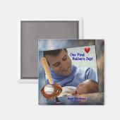 カスタマイズ可能な写真私たちの最初の父の日の磁石 マグネット (正面/裏面)