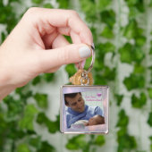 カスタマイズ可能な写真私達の最初父の日のキーホルダー キーホルダー (手)