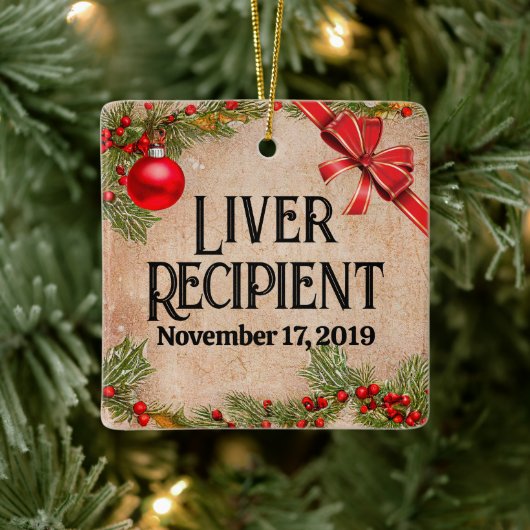 カスタマイズ可能な写真移植受信者のクリスマス セラミックオーナメント (ツリー)