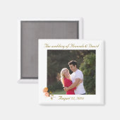 カスタマイズ可能な写真結婚式の引き出物 マグネット (正面/裏面)