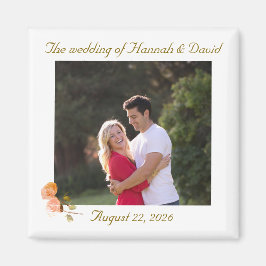 カスタマイズ可能な写真結婚式の引き出物 マグネット