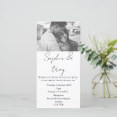 カスタマイズ可能な写真結婚式招待状 (スタンド正面)