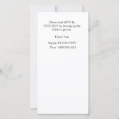 カスタマイズ可能な写真結婚式招待状 (裏面)