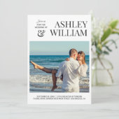 カスタマイズ可能な写真結婚式招待状 招待状 (スタンド正面)