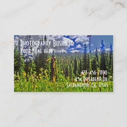 カスタマイズ可能な写真草地の名刺 名刺 (正面)