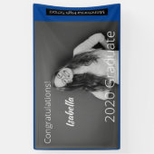 カスタマイズ可能な写真2020卒業ビニールバナー 横断幕 (縦)