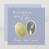 カスタマイズ可能な写真：ウェイク/ （リビング）葬儀 招待状 (正面/裏面)