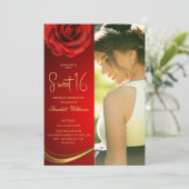 カスタマイズ可能な写真 スイート16 招待状 (スタンド正面)