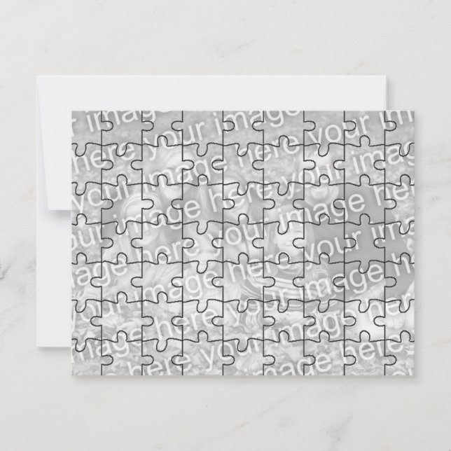 カスタマイズ可能な写真「モック」パズルカード63枚 (正面)