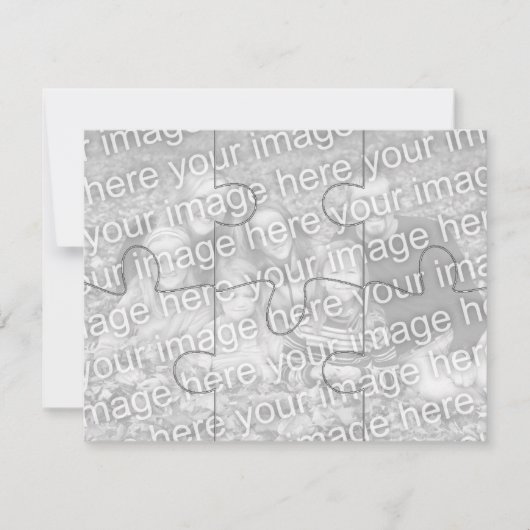 カスタマイズ可能な写真「モック」パズルカード-6個 (正面)