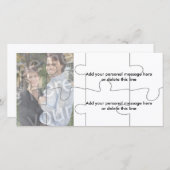 カスタマイズ可能な写真「モック」パズルカード – 8枚 (正面/裏面)