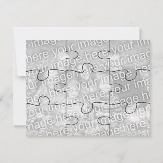 カスタマイズ可能な写真「モック」パズルカード-9個 (正面)