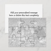 カスタマイズ可能な写真「モック」パズルカード-9個 (正面/裏面)