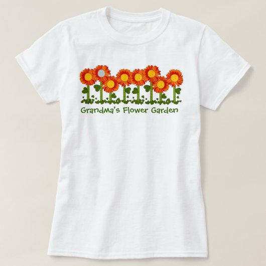 カスタマイズ可能な写真（最大8枚）花顔Tシャツ Tシャツ (デザイン正面)