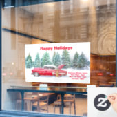 カスタマイズ可能な冬のビジネスサイン、ヴィンテージ ウィンドウサイン (カフェ窓)