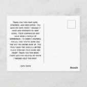 カスタマイズ可能な冬のペンギン「最高の医者」 ポストカード (裏面)