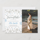 カスタマイズ可能な冬のワンダーランド赤ちゃんシャワー 招待状 (正面)