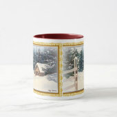 カスタマイズ可能な冬景色 マグカップ (中央)