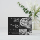 カスタマイズ可能な出産カスタマイズ発表 案内ポストカード (スタンド正面)