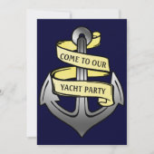 カスタマイズ可能な出荷いかりヨットパーティー 招待状 (正面)