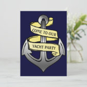 カスタマイズ可能な出荷いかりヨットパーティー 招待状 (スタンド正面)