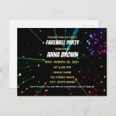 カスタマイズ可能な別れの達成パーティーライト ポストカード (正面/裏面)