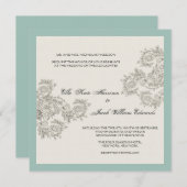 カスタマイズ可能な刺激を受けたヴィンテージ結婚への招待 招待状 (正面/裏面)