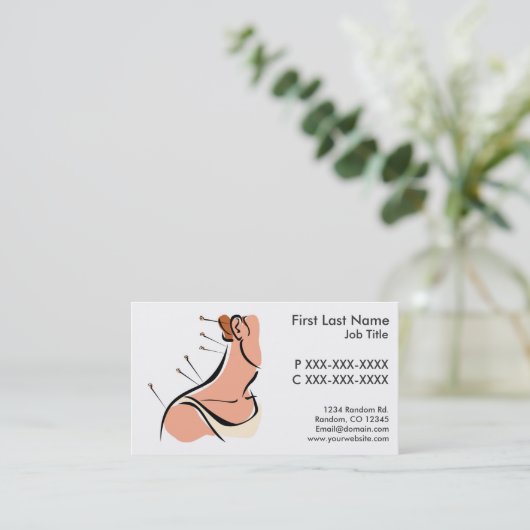 カスタマイズ可能な刺鍼術の名刺 名刺 (スタンド正面)