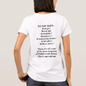 カスタマイズ可能な副甲状腺の病気の認識度のワイシャツ Tシャツ (裏面)