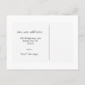 カスタマイズ可能な動きのお知らせ//エアメールティール（緑がかった色） 案内ポストカード (裏面)