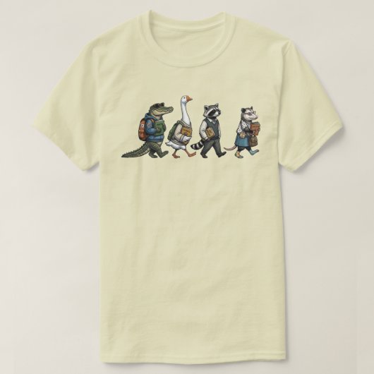 カスタマイズ可能な動物の先生スクールTシャツ Tシャツ (デザイン正面)