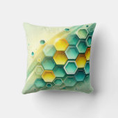 カスタマイズ可能な化粧枕 | ハニカムパターン クッション (裏面)