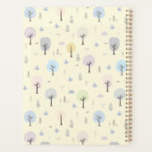 カスタマイズ可能な北欧森林のシームレスなパターン プランナー手帳 (裏面)