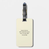 カスタマイズ可能な北欧森林のシームレスなパターン ラゲッジタグ (裏面縦)